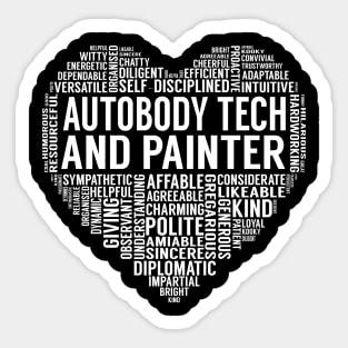 Autobody Tech And Painter Heart Sticker